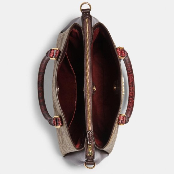 NWT COACH LG SAGE SIGNATURE CARRY ALL SATCHEL - Picture 2 of 2